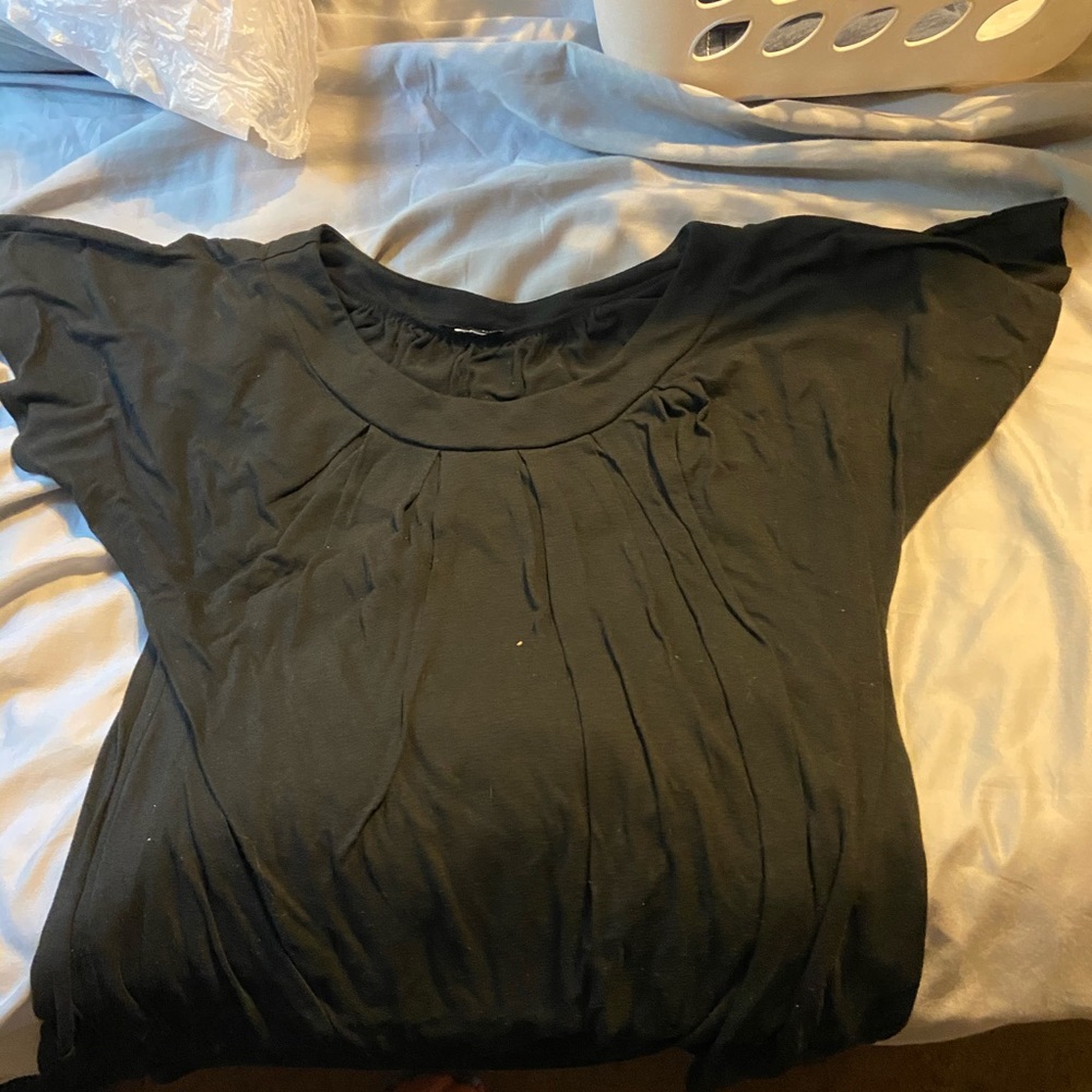 Plain black dress shirt